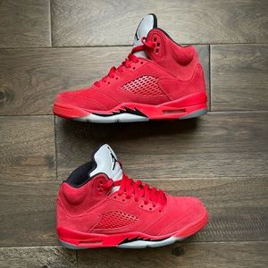 Big Kids. Jordan 5. Red Suede. Size 6.5 Y. No box.
